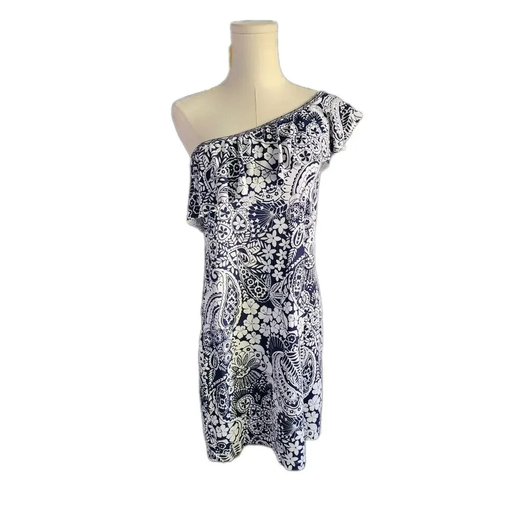 Tommy Bahama Off The Shoulder Swim Dress Coverup Quick Dry Nylon Women Sz Small - Picture 2 of 7